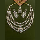 Arham Premium Gold Plated Designer Heavy Polki Kundan And Meenakari Necklace Set