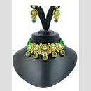 Knigght angel  Gold Plated Kundan And Beads Necklace Set