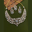 Arham Premium Gold Plated Designer Heavy Polki Kundan And Meenakari Necklace Set