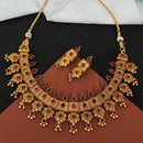 Js Fashion  Beautiful Kemp Desing Party wear Fancy Style Rajwadi Polish Kemp Jewellery Short Necklace Set