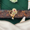 Js Fashion  Antique Geometric Stone Designer Nath with Pearl Drop