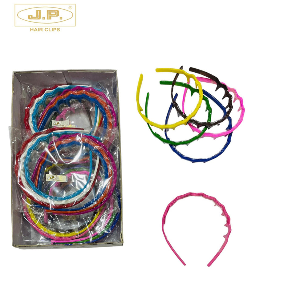 JP Hair Clips Assorted Color Hair Bands- 3 Dozen