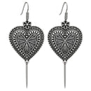 Etnico Navratri Traditional Oxidised Silver Plated Bugadi Ear Cuff Earrings for Women & Girls