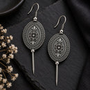 Etnico Navratri Traditional Oxidised Silver Plated Bugadi Ear Cuff Earrings for Women & Girls