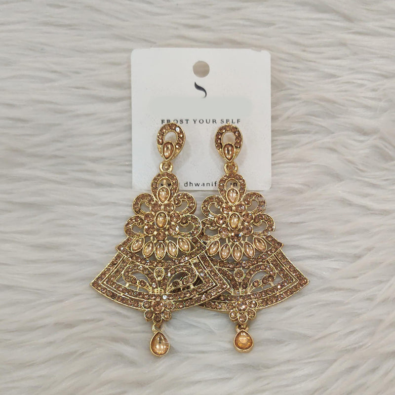 Dhwani Gold Plated Austrian Stone Dangler Earrings