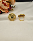 LAFZ  Traditional Embossed Floral Motif Adjustable Ring - PMRG19