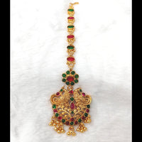 Lalso Lifestyle Elegant Pota Stone And Pearl Maangtikka for Women