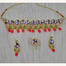 Midas Touch Glam Kundan Stone And Pearl Choker Necklace Set
