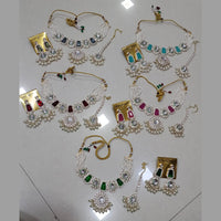 Midas Touch Glam Kundan Stone And Beaded Choker Necklace Set  (Assorted Designs)