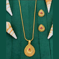 Js Fashion  Elegant High Gold Pendant Set with Matching Studs