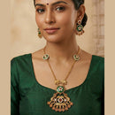 Js Fashion  Heritage Rajwadi Polish Fancy Style Pendant Set