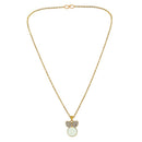 Mahi Gold Plated White Meenakari Work and Crystals Cute Necklace Pendant for Women (PS1101871GWhi)
