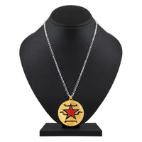 Mahi Meenakari Work Hollywood Movie Inspired Shield Pendant Locket Necklace for Men and Women (PS1101907M)