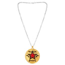 Mahi Meenakari Work Hollywood Movie Inspired Shield Pendant Locket Necklace for Men and Women (PS1101907M)