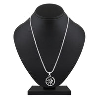 Mahi Black Meenakari Work Sun Pendant Locket Necklace for Men and Women (PS1101908R)