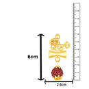 Mahi Lord Shiv Engraved with Trishul and Damru Religious Rudraksha Pendant for Men and Women (PS1101911G)