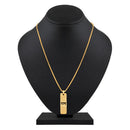 Mahi Rhodium Plated Lord "RAM " Engraved Dual Side Locket Pendant with Chain for Men and Women (PS1101913G)