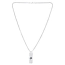 Mahi Rhodium Plated Lord "Om " Engraved Dual Side Unisex Locket Pendant with Chain f(PS1101914R)