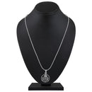 Mahi Unisex Bajrangbali Hanuman Pendant with Chain Oxidised Rhodium Plating (PS1101919R)