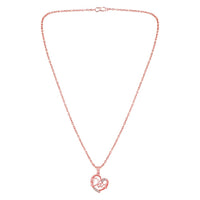 Mahi Dad Engraved in Heart Pendant Necklace with Chain for Father (PS1101926Z)