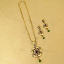 Js Fashion  Basundi flower designed pendant set