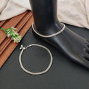 Js Fashion  Traditional Oxidized Silver Fancy Anklet