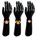 Mahi Kids Cartoon Rakhi Combo Set of 3 | Cute Character Rakhis for Boys with Superhero & Fun Faces (RCO1105825M)