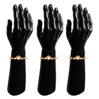 Mahi Combo of 3 Classic Fancy Rakhis with Artificial Pearl and Crystals for Bhaiya (RCO1105842G)