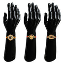 Mahi Divine Rakhi Combo Set of 3 Ganesha, Om, and Traditional Rakhis for Brother (RCO1105847G)