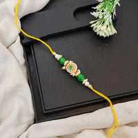 Js Fashion Pack of 3 Antique Designer Beads Rakhi High Gold
