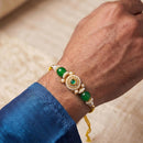 Js Fashion Pack of 3 Antique Designer Beads Rakhi High Gold