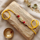 Js Fashion Premium Pearl Beaded Designer Rakhi Combo Pack 3 for Brother
