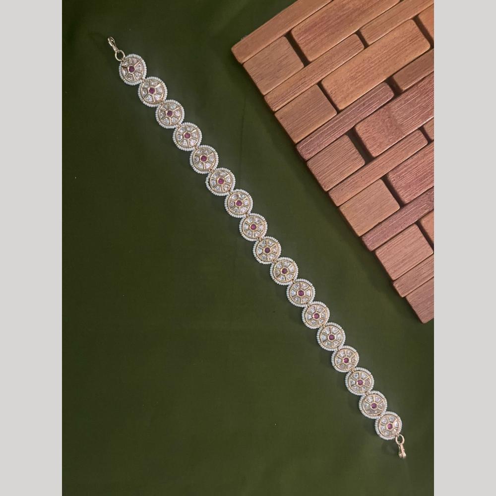 Arham Premium Gold Plated Designer Heavy Polki Kundan Stone Sheeshphool