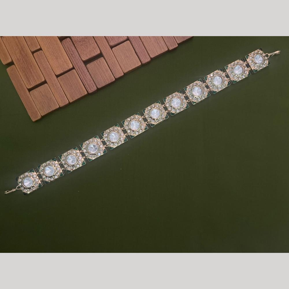 Arham Premium Gold Plated Designer Heavy Polki Kundan Stone Sheeshphool