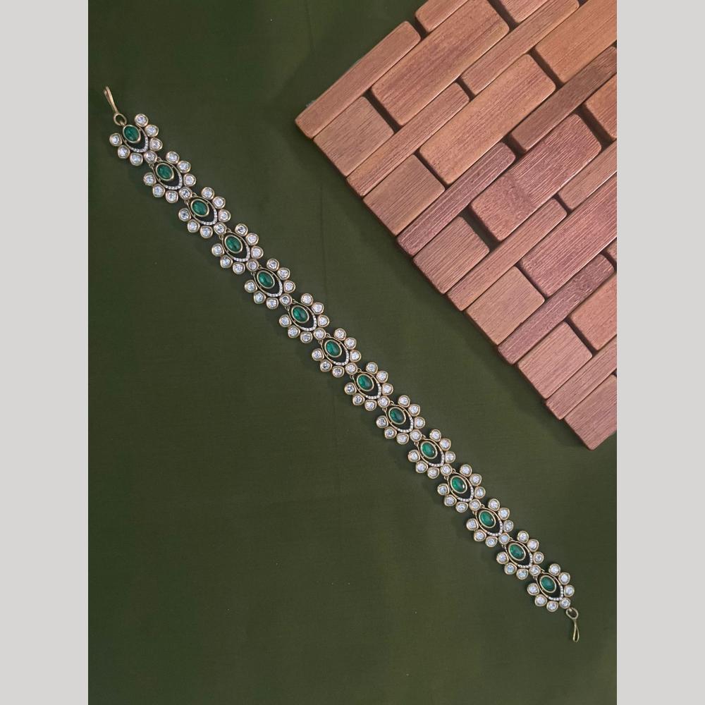 Arham Premium Gold Plated Designer Heavy Polki Kundan Stone Sheeshphool