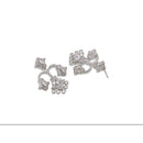 Sian Silver Plated American Diamond Dangler Earrings