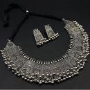 Bevy Pearls Antique Oxidised Ghungroo Choker Necklace Set
