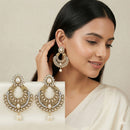 Beavy Pearls Premium Gold Plated Austrian Stone And Beads Dangler Earrings