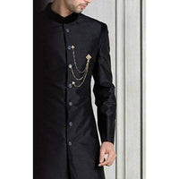 Etnico Eye Catching Stone Studded Three Chain Pin Brooch For Men (SM38)