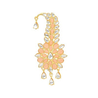 Etnico Gold Plated Kundan Safa Kalangi Brooch for Groom/Men/Dulha Pagadi (SM53Pe)