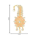 Etnico Gold Plated Kundan Safa Kalangi Brooch for Groom/Men/Dulha Pagadi (SM53Pe)