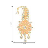 Etnico Gold Plated Kundan Safa Kalangi Brooch for Groom/Men/Dulha Pagadi (SM53Pe)