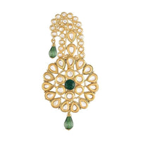 Etnico Gold Plated Kundan Safa Kalangi Brooch for Groom/Men/Dulha Pagadi (SM54G)