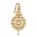 Etnico Gold Plated Kundan Safa Kalangi Brooch for Groom/Men/Dulha Pagadi (SM55W)