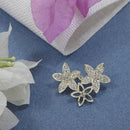 Etnico Gold Plated Floral Brooch Pins Coat Dress Gown Shawl Wedding Bridal Brooch Accessories for Women & Girls (SM64)