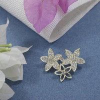 Etnico Gold Plated Floral Brooch Pins Coat Dress Gown Shawl Wedding Bridal Brooch Accessories for Women & Girls (SM64)