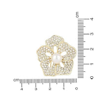 Etnico Gold Plated Floral Brooch Pins Coat Dress Gown Shawl Wedding Bridal Brooch Accessories for Women & Girls (SM65)