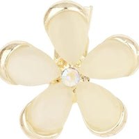 Etnico Gold Plated Latest Fashion Stylish White Pearl Floral Brooch/Lapel Pin For Women/Girls (SM67)