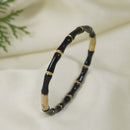 Tarohi Jewels Stainless Steel Black Bamboo Kada