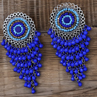 Bevy Pearls Elegant Oxidised Plated Ghungroo Dangler Earrings